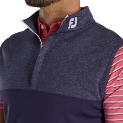 Heather Yoke Half-Zip Vest - FJ Tour Collar 9 Heather Yoke Half-Zip Vest - FJ Tour Collar -FootJoy Shop FJ 25320 DTC 04