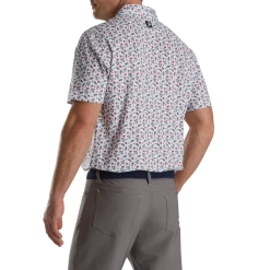 Mini Floral Lisle Self Collar 8 Mini Floral Lisle Self Collar -FootJoy Shop FJ 25379 03