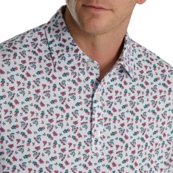 Mini Floral Lisle Self Collar 9 Mini Floral Lisle Self Collar -FootJoy Shop FJ 25379 04