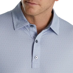 Spiral Line Print Lisle Self Collar -FootJoy Shop FJ 27719 04