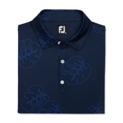 Jungle Leaf Print Lisle Self Collar