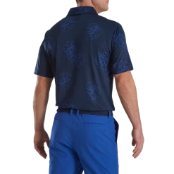 Jungle Leaf Print Lisle Self Collar -FootJoy Shop FJ 28040 03