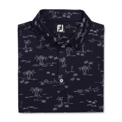 Tropic Golf Print Lisle Self Collar