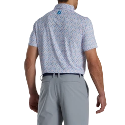 Athletic Fit Beach Print Lisle Self Collar 8 Athletic Fit Beach Print Lisle Self Collar -FootJoy Shop FJ 28317 03