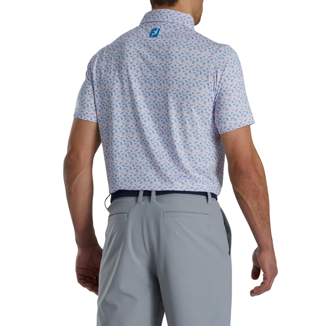 Athletic Fit Beach Print Lisle Self Collar 5 Athletic Fit Beach Print Lisle Self Collar - Image 3