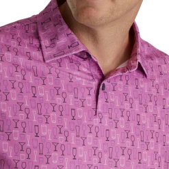 Lisle Glass Print Self Collar -FootJoy Shop FJ 28468 04