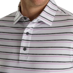 Lisle Space Dyed Stripe Self Collar -FootJoy Shop FJ 28478 04