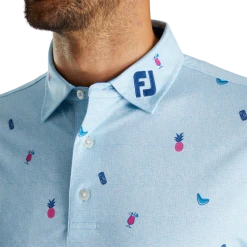 Tiki Print Lisle Self Collar -FootJoy Shop FJ 29345 04