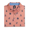Coyote Print Lisle Self Collar 1 Coyote Print Lisle Self Collar -FootJoy Shop FJ 29440 01