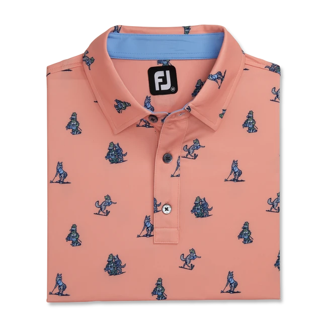 Coyote Print Lisle Self Collar 3 Coyote Print Lisle Self Collar