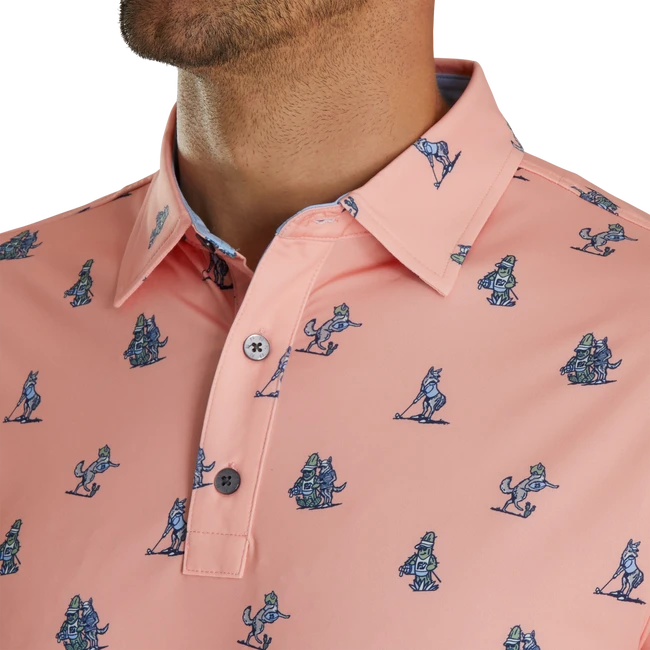 Coyote Print Lisle Self Collar 6 Coyote Print Lisle Self Collar - Image 4